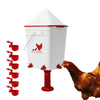 RentACoop 5 Gallon/ 6 Automatic-Fill Water Cup or Nipple Chicken Waterer with Adjustable Stand - Center Placement