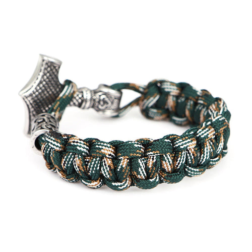 Stainless Steel Titanium Umbrella Rope Hand Braided Bracelet Men's Jewelry