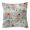 Flowers And Birds Flowers Flax Pillow Car And Sofa Cushion Lumbar Pillow