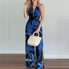 Printed Suspender Dress Plus Size Loose Jumpsuit