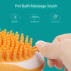 2-in-1 Pet Massager Silicone Bathing Brush