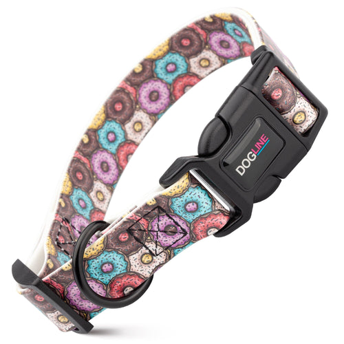 Dogline Biothane Full Color Design Printed Dog Collar with Quick Release Buckle