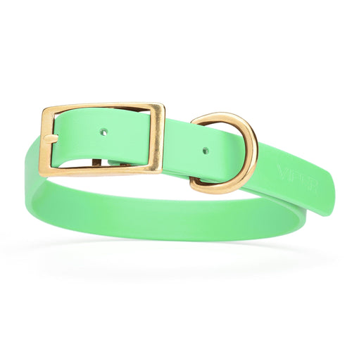 Viper Biothane Waterproof Dog Collar - Brass Hardware - Size L (18 to 22 inches)