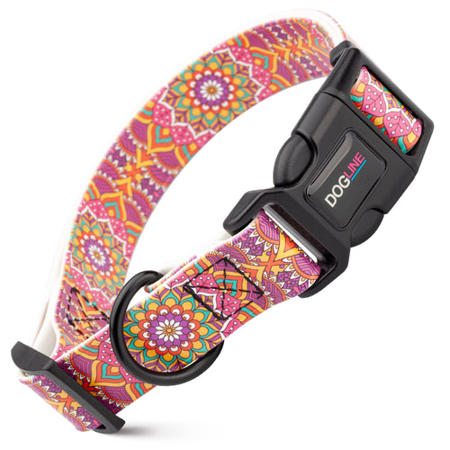 Dogline Biothane Full Color Design Printed Dog Collar with Quick Release Buckle
