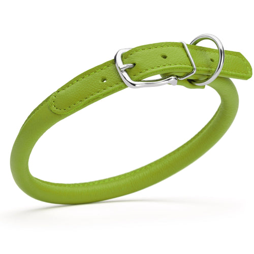 Soft Leather Round Dog Collar