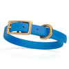 BioThane Waterproof Dog Collar - XS: L 9-12 x W 1/2 - Black OR Brass Hardware