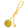FDT Rubber Dog Ball on Rope, Medium - Diameter 2.3 (6 cm)