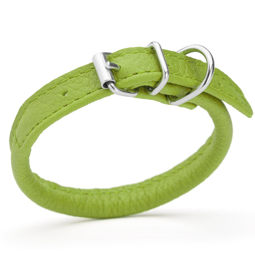 Soft Leather Round Dog Collar