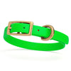 BioThane Waterproof Dog Collar - XS: L 9-12 x W 1/2 - Black OR Brass Hardware