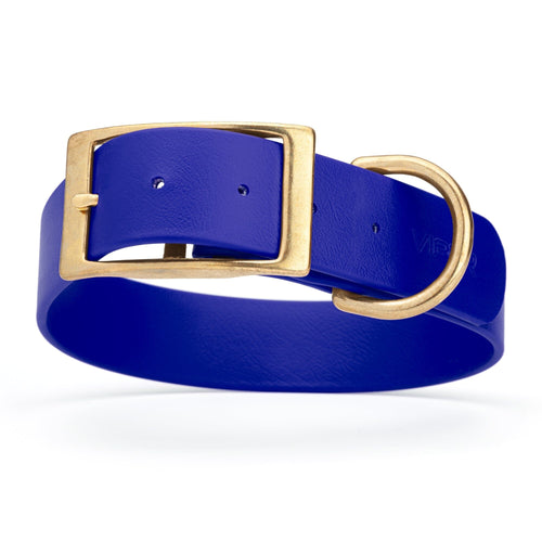 Viper Biothane Waterproof Dog Collar - Brass Hardware - 1.5in Wide, Size L (16 to 20 inches)