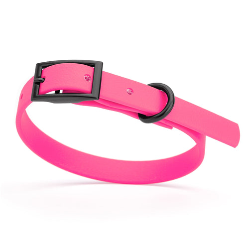 Dogline Biothane Waterproof Dog Collar with Black Hardware - Size XS (9 to 12 inches)
