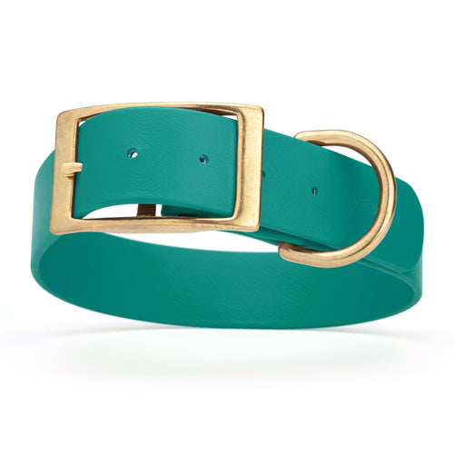 Viper Biothane Waterproof Dog Collar - Brass Hardware - 1.5in Wide, Size XXL (24 to 28 inches)