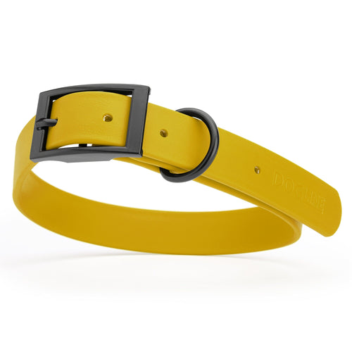 Dogline Biothane Waterproof Dog Collar with Black Hardware - Size XL (22 to 25 inches)