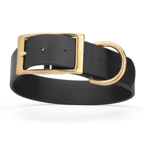 Viper Biothane Waterproof Dog Collar - Brass Hardware - 1.5in Wide, Size XXL (24 to 28 inches)
