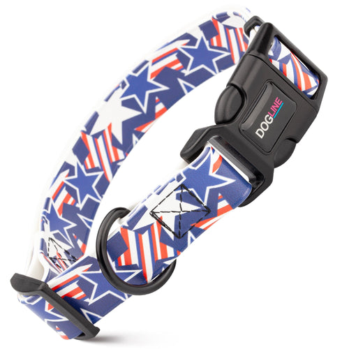 Dogline Biothane Full Color Design Printed Dog Collar with Quick Release Buckle