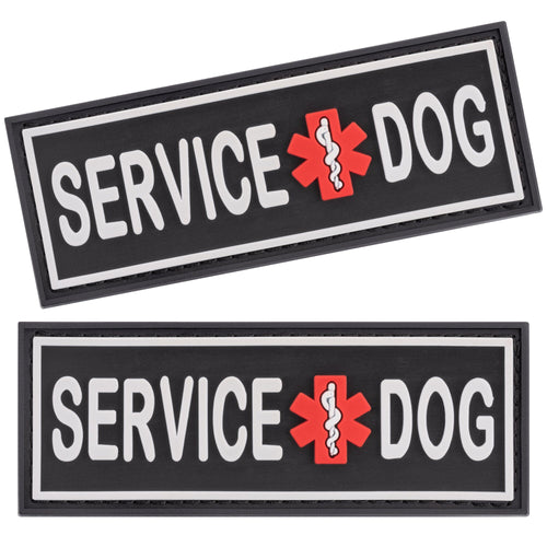 Dogline Service Dog 3D Rubber Patches