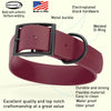 Dogline Biothane Waterproof Dog Collar with Black Hardware -  1.5 Wide, Size XL (20 to 24 inches)