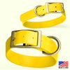 Viper Biothane Waterproof Dog Collar - Brass Hardware - 1.5in Wide, Size L (16 to 20 inches)