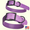 BioThane Waterproof Dog Collar - XS: L 12-15 x W 5/8 - Black OR Brass Hardware