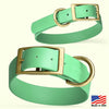Viper Biothane Waterproof Dog Collar - Brass Hardware - Size M (15 to 18 inches)