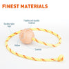FDT Rubber Dog Ball on Rope, Small - Diameter 2 (5 cm)