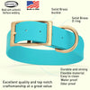 Viper Biothane Waterproof Dog Collar - Brass Hardware - 1.5in Wide, Size XXL (24 to 28 inches)
