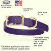 Viper Biothane Waterproof Dog Collar - Brass Hardware - Size L (18 to 22 inches)