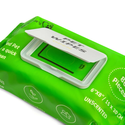 Mr. Peanut's Naturals Plant Based, Flushable, Compostable, Unscented Pet Wipes, 160 Count, Larger 8x6 Size