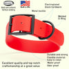 Dogline Biothane Waterproof Dog Collar with Black Hardware -  1.5 Wide, Size XXL (24 to 28 inches)