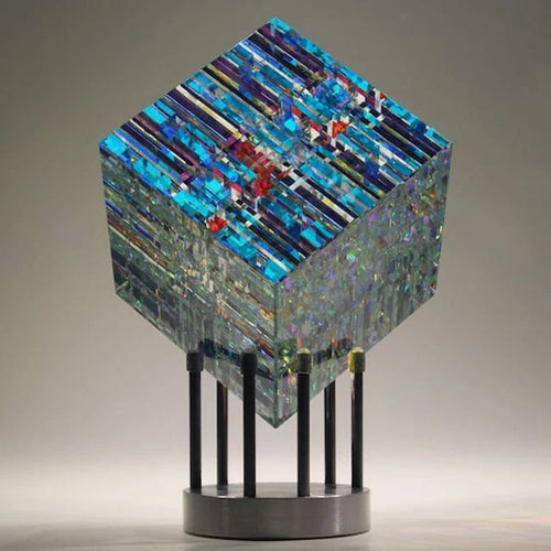 Glass Sculpture Table Furnishing Pieces Of Art Stock