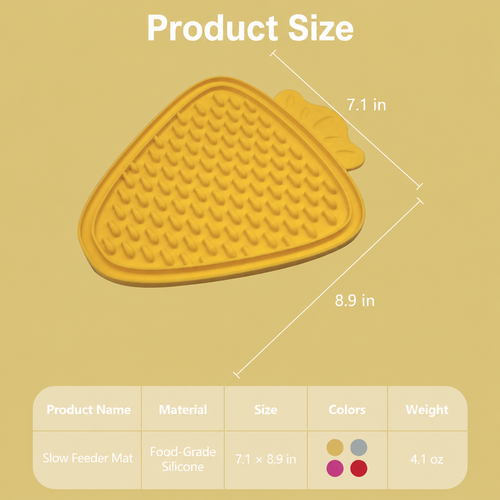 Strawberry Silicone Pet Slow Feeder Mat