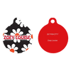 Black Daisy HD Dog ID Tag