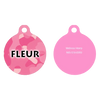 Pink Camo HD Dog ID Tag