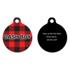 Buffalo Plaid Red HD Dog ID Tag