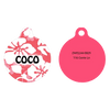Island Floral Pink HD Dog ID Tag