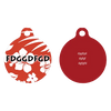 Aloha Red HD Dog ID Tag