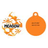 Island Floral Orange HD Dog ID Tag