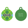 Lime Argyle HD Dog ID Tag