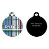 Tartan Plaid Blue HD Dog ID Tag