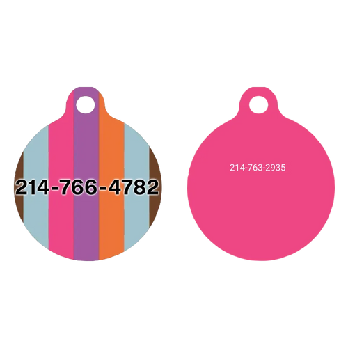 Multi-Stripe HD Dog ID Tag