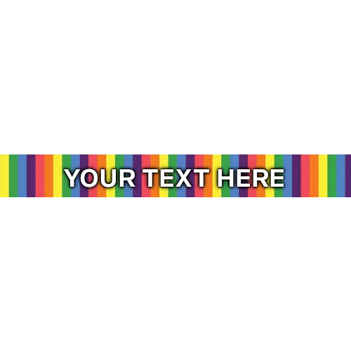 Personalized Rainbow Stripes Dog Collar