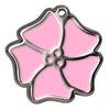 Pink Aloha Flower Dog ID Tag - With Engraving