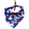 Personalized Rainbow Unicorn Blue Dog Bandana