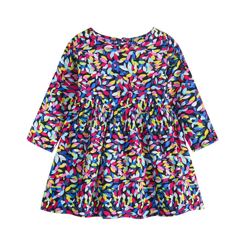 Children's Floral Cotton Long Sleeve Dress