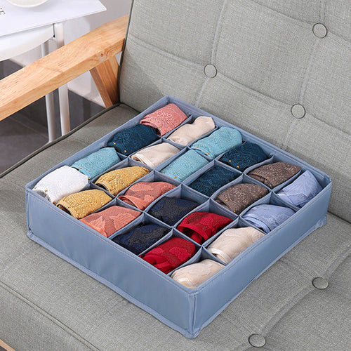 24 Compartment Underwear Sock Storage Box Washable