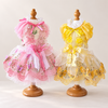 Handmade Butterfly Tulle Pet Dress Pink Yellow