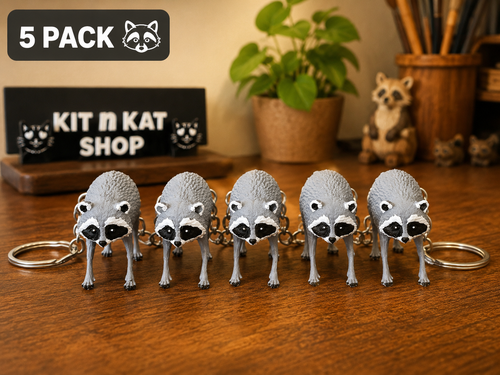 Jimothy Inspired Raccoon Kit n Kat Pal Keychain