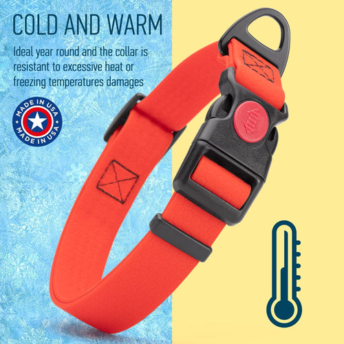 Waterproof Dog Collar with Safety Lock Buckle