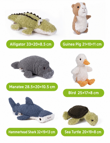 Sea Animal Squeaky Crinkle Plush Toy