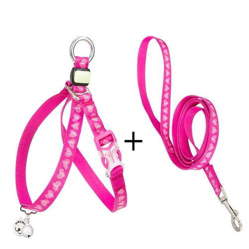 Cat Bell Chest Strap Traction Rope Set